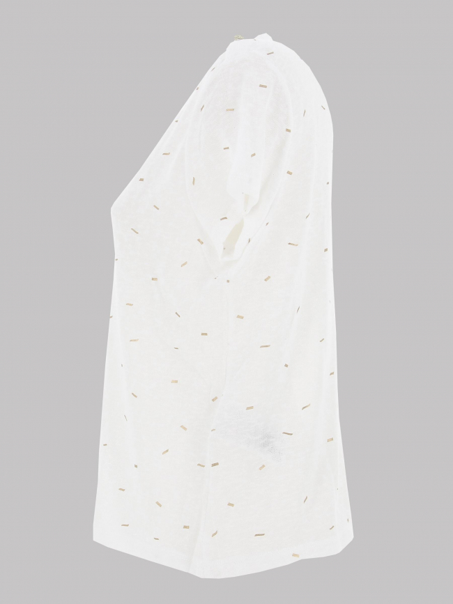 T-shirt col v stephi blanc femme - Only