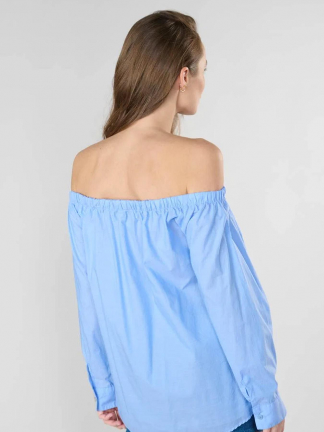 Chemise épaules dénudées amapola bleu femme - Le Temps Des Cerises