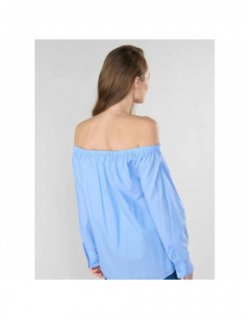 Chemise épaules dénudées amapola bleu femme - Le Temps Des Cerises
