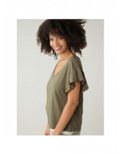 T-shirt oria kaki femme - Deeluxe