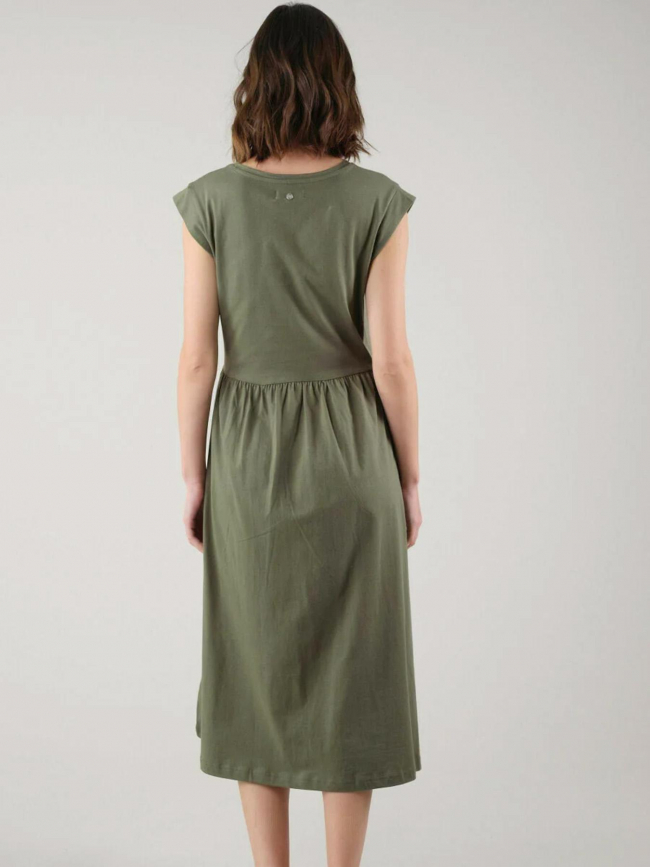 Robe mi-longue ayna kaki femme - Deeluxe