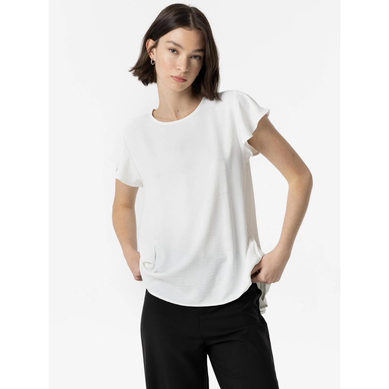 T-shirt dos plissé kara 3 blanc femme - Tiffosi