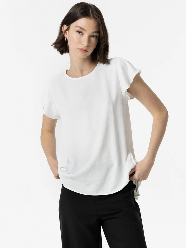 T-shirt dos plissé kara 3 blanc femme - Tiffosi