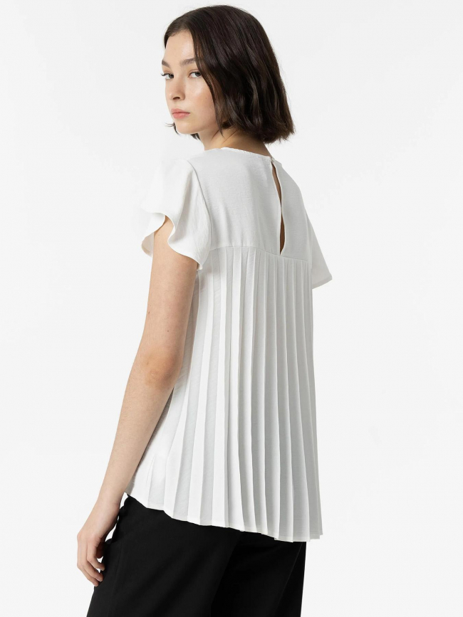 T-shirt dos plissé kara 3 blanc femme - Tiffosi