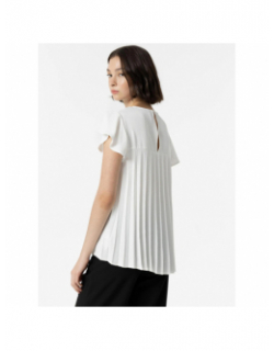 T-shirt dos plissé kara 3 blanc femme - Tiffosi