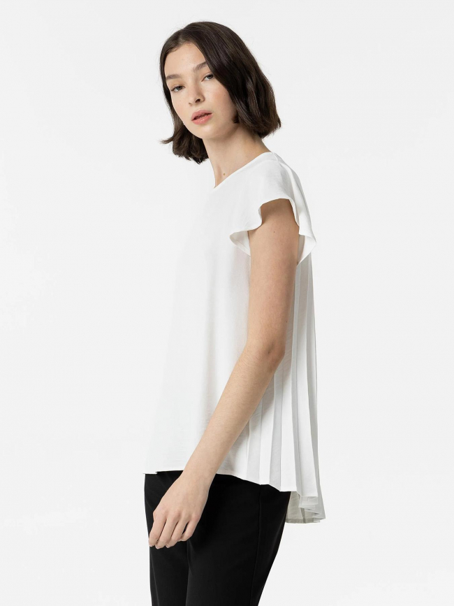 T-shirt dos plissé kara 3 blanc femme - Tiffosi