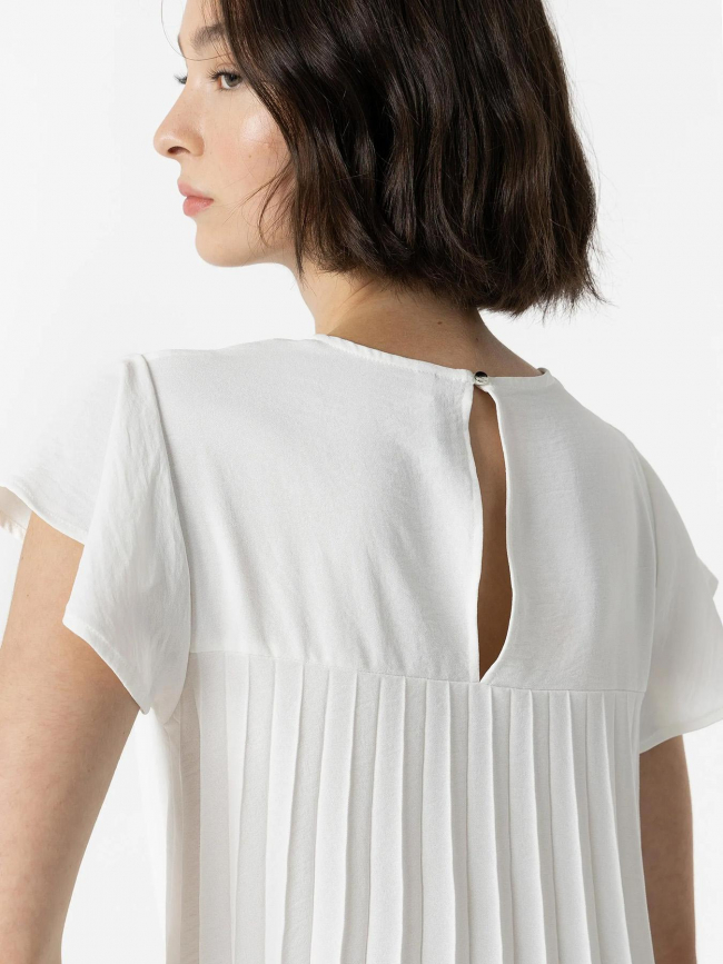 T-shirt dos plissé kara 3 blanc femme - Tiffosi