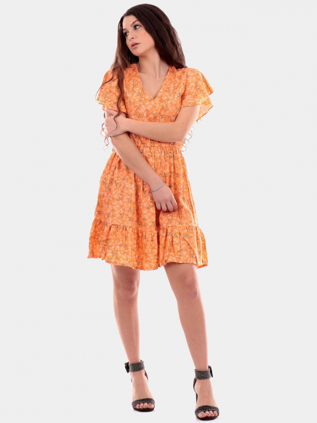 Robe courte carmencita orange femme - Tiffosi
