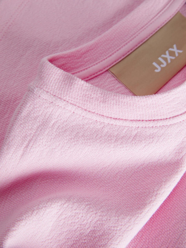 T-shirt crop linie loose rose femme - Jjxx