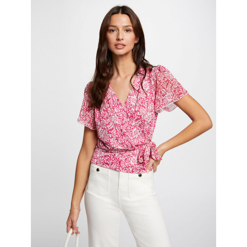T-shirt crop drichie rose femme - Morgan