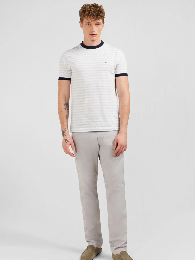 T-shirt rayé africlub mini gris blanc homme - Eden Park