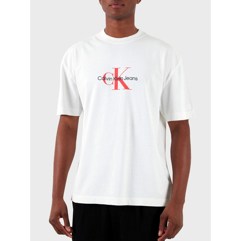 T-shirt archival monologo blanc homme - Calvin Klein Jeans
