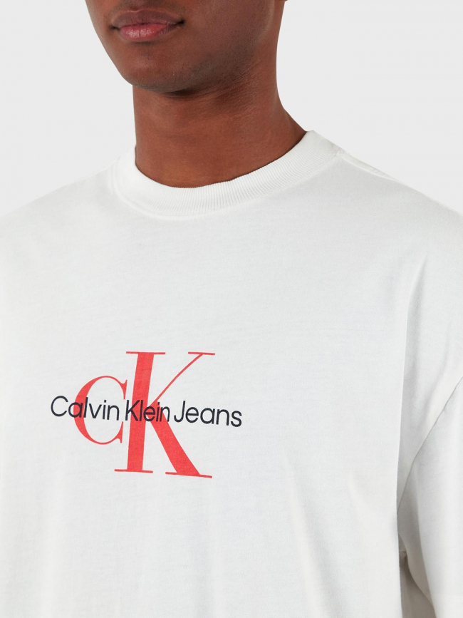 T-shirt archival monologo blanc homme - Calvin Klein Jeans