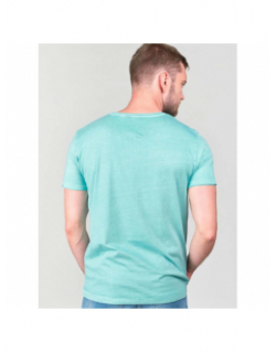 T-shirt col v gribs lagoon bleu homme - Le Temps Des Cerises