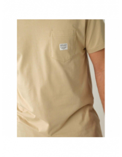 T-shirt poche logo basito beige homme - Deeluxe