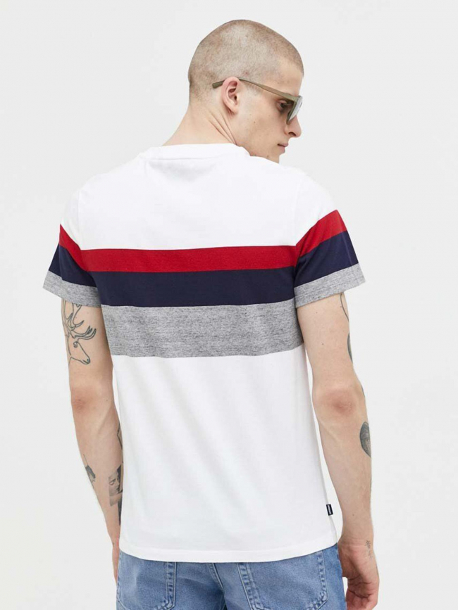 T-shirt rayures classique blanc homme - Superdry