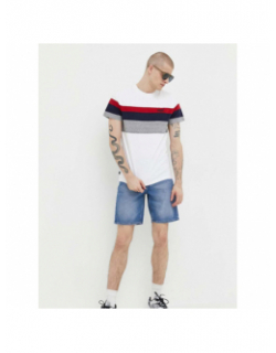 T-shirt rayures classique blanc homme - Superdry