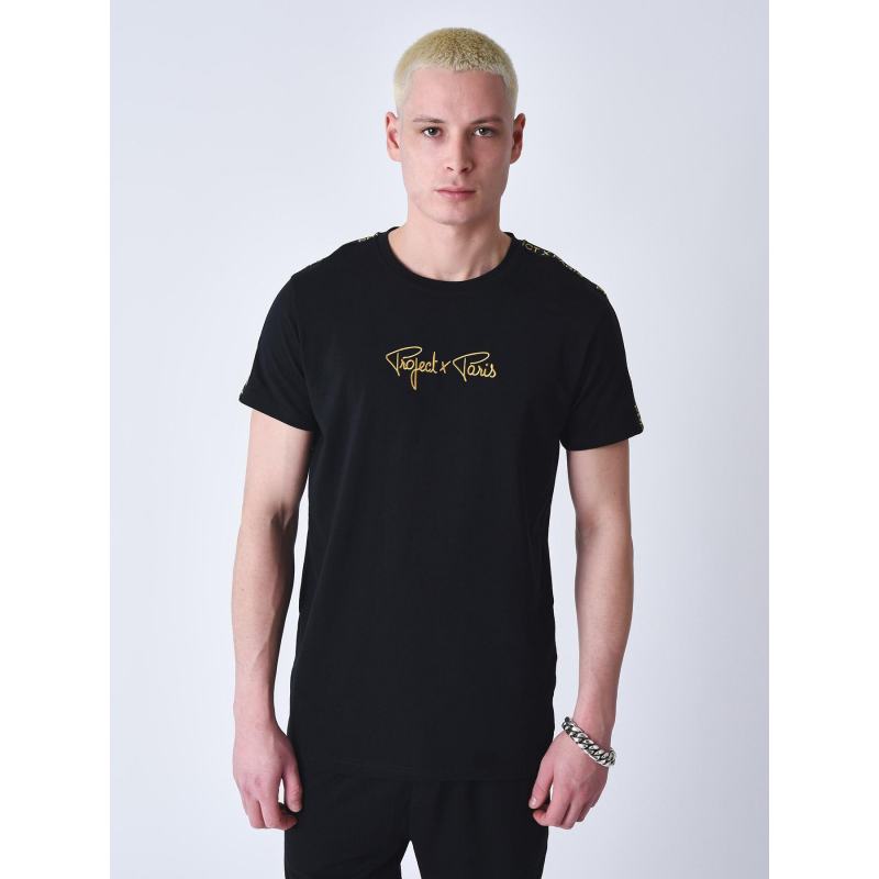 T-shirt logo brodé noir homme - Project X Paris