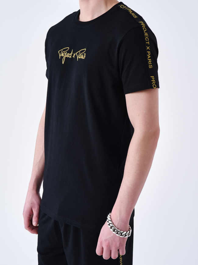 T-shirt logo brodé noir homme - Project X Paris