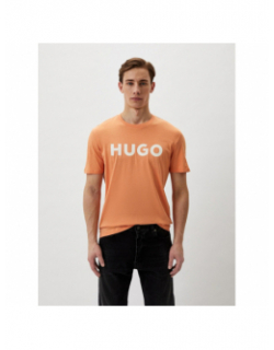 T-shirt logo dulivio orange homme - Hugo
