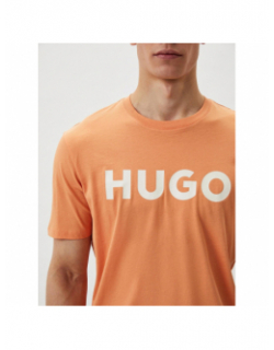 T-shirt logo dulivio orange homme - Hugo
