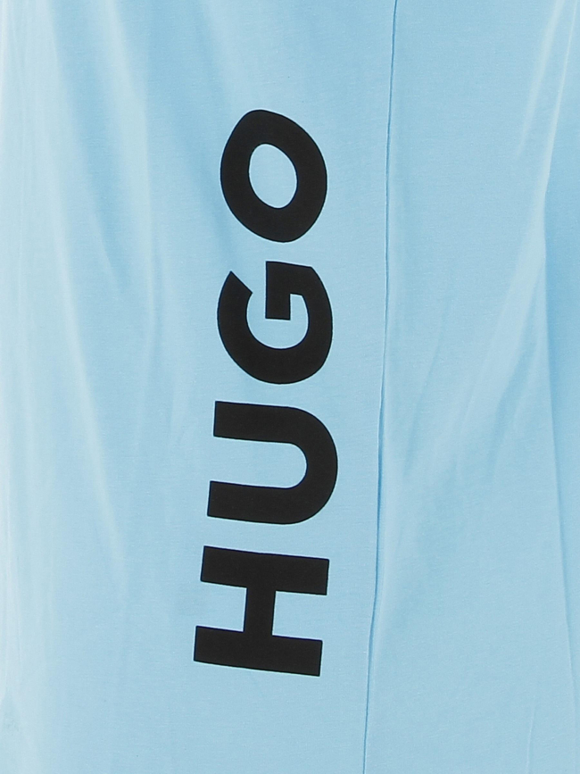 T-shirt uni logo relaxed bleu homme - Hugo