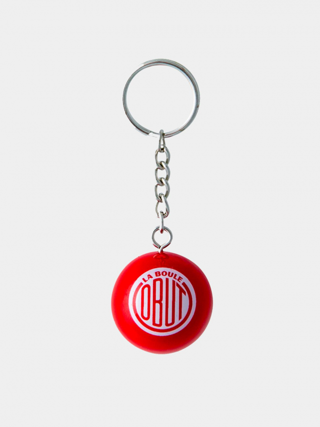 Porte clé logo vintage pétanque rouge - Obut