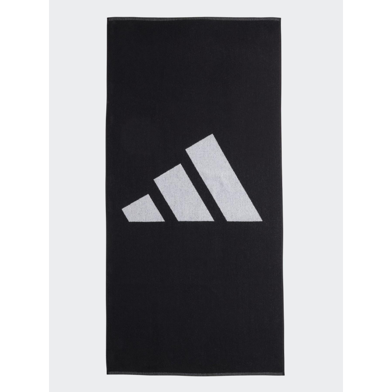 Serviette de bain logo 3 bandes noir - Adidas