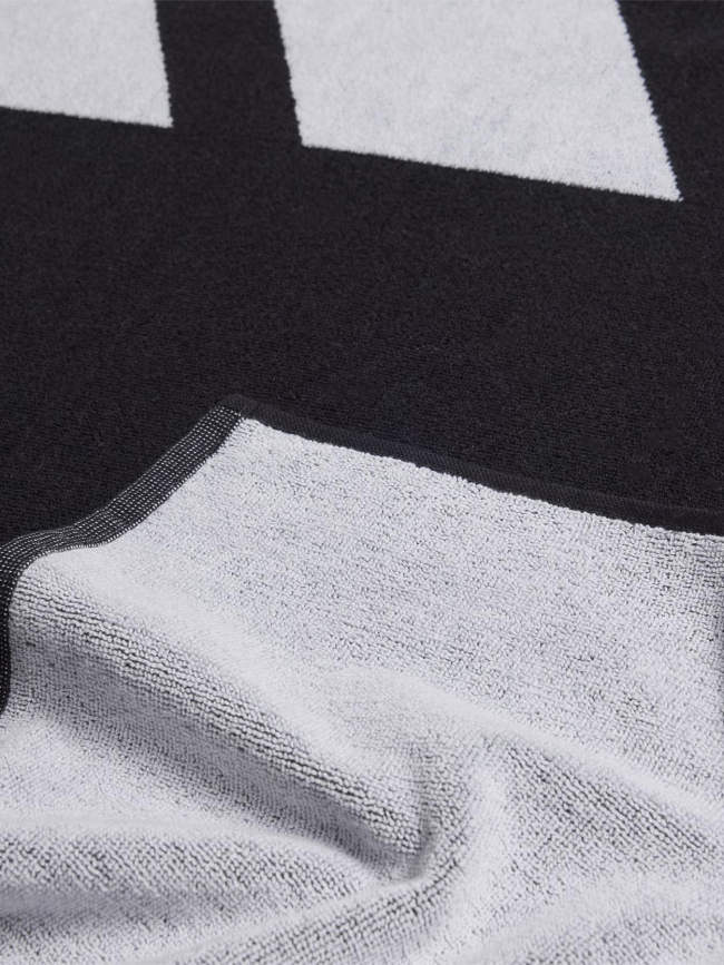 Serviette de bain logo 3 bandes noir - Adidas