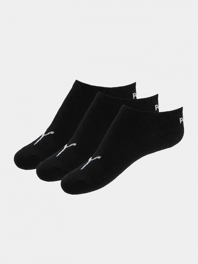 3 paires de chaussettes invisibles noir enfant - Puma