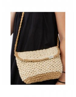 Sac bandouilère raphia mediteraz beige femme - Barts