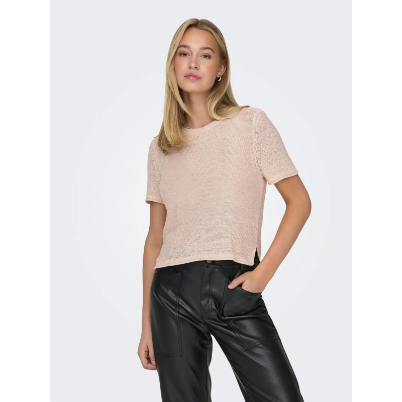 T-shirt en maille sunny beige femme - Only