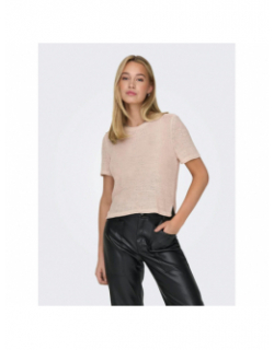 T-shirt en maille sunny beige femme - Only