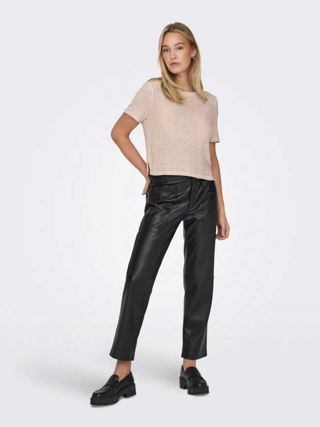 T-shirt en maille sunny beige femme - Only