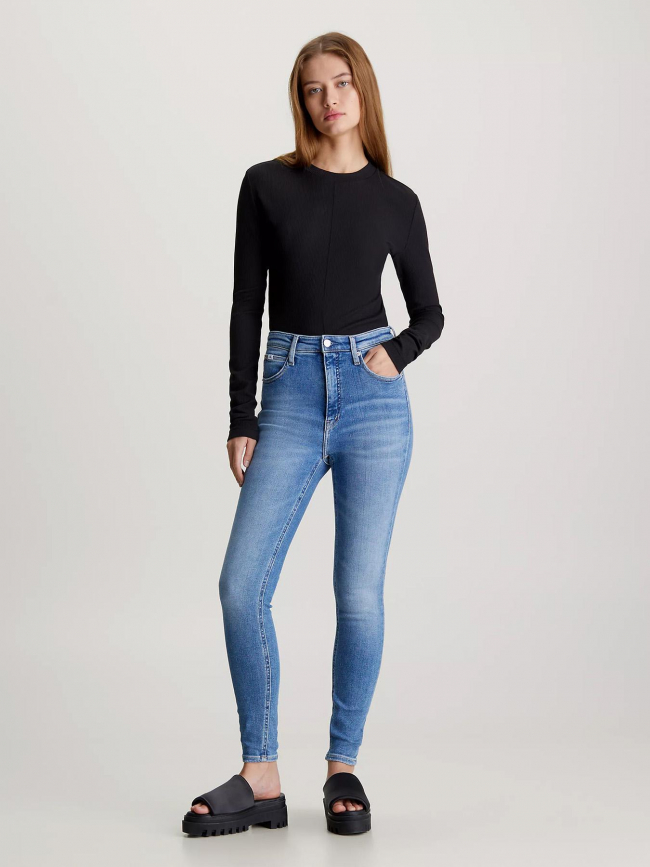 Jean skinny taille haute bleu clair femme - Calvin Klein Jeans