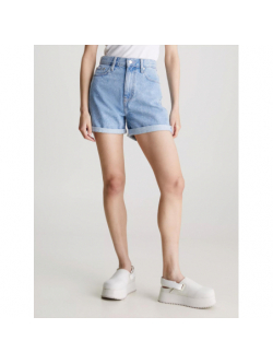 Short en jean mom taille haute bleu femme Calvin Klein Jeans