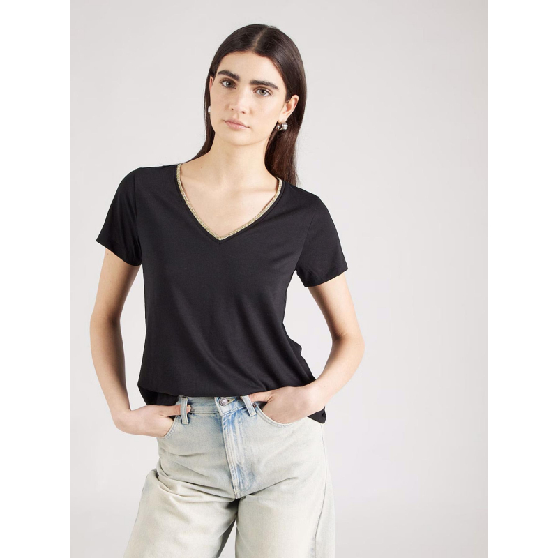 T-shirt col v dalila noir femme - JDY