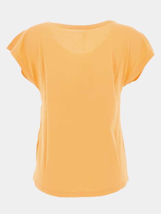 T-shirt col v kelly san diego orange blanc femme - Only