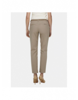 Pantalon chino droit evelyn beige femme - Only