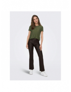 T-shirt ajouré cathinka kaki femme - JDY