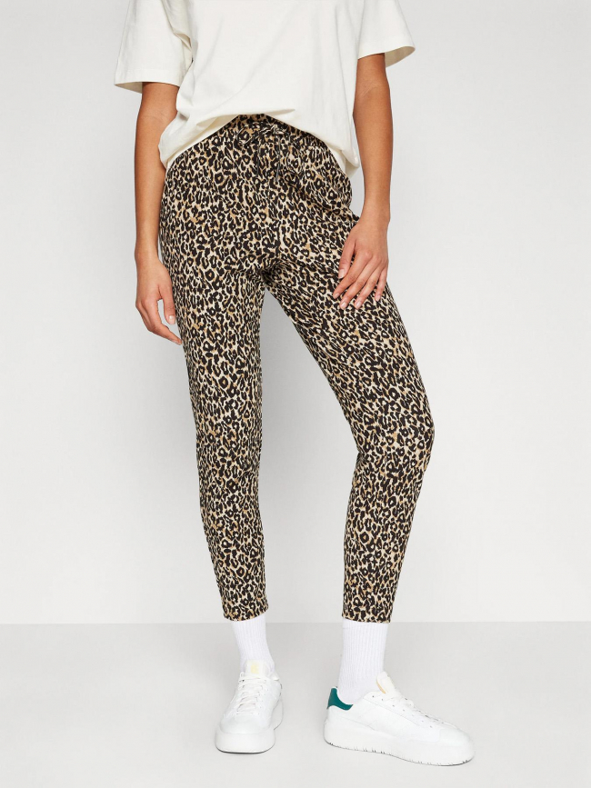 Pantalon pop trash easy léopard marron femme - Only