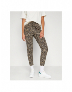 Pantalon pop trash easy léopard marron femme - Only