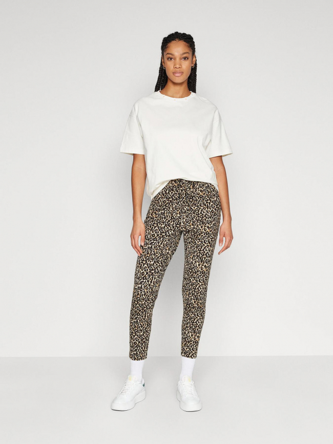 Pantalon pop trash easy léopard marron femme - Only