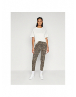 Pantalon pop trash easy léopard marron femme - Only