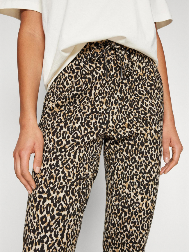 Pantalon pop trash easy léopard marron femme - Only