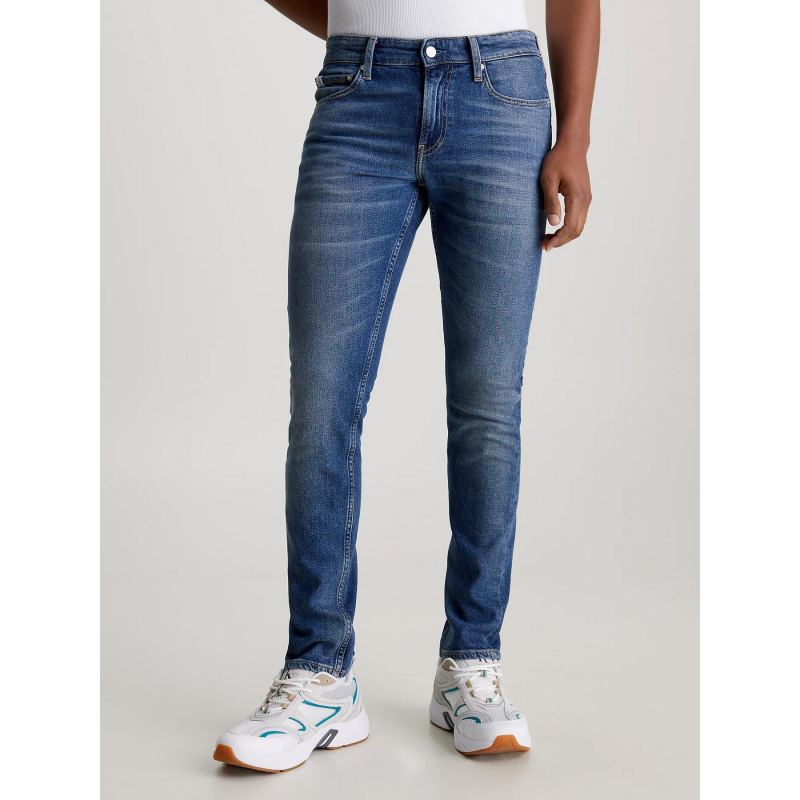 Jean slim délavé medium bleu homme - Calvin Klein Jeans