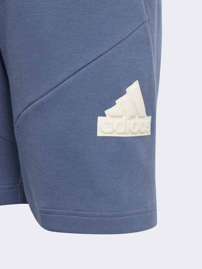 Short jogging logo bleu enfant - Adidas