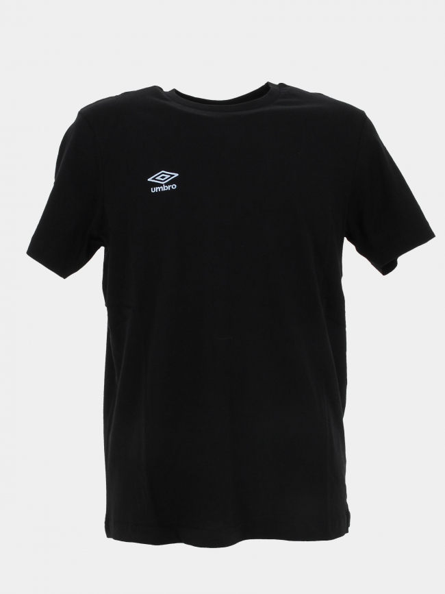 T-shirt uni logo brodé noir bleu homme - Umbro