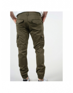 Pantalon cargo garden slim kaki homme - Deeluxe