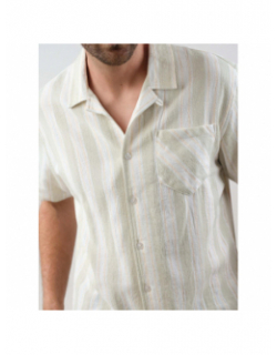 Chemise à rayures curries multicolore homme - Deeluxe